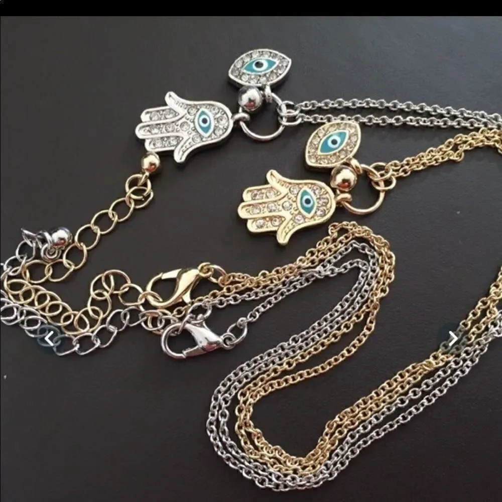 Necklace Hamsa Evil Eye Zinc Alloy Cute Versatile